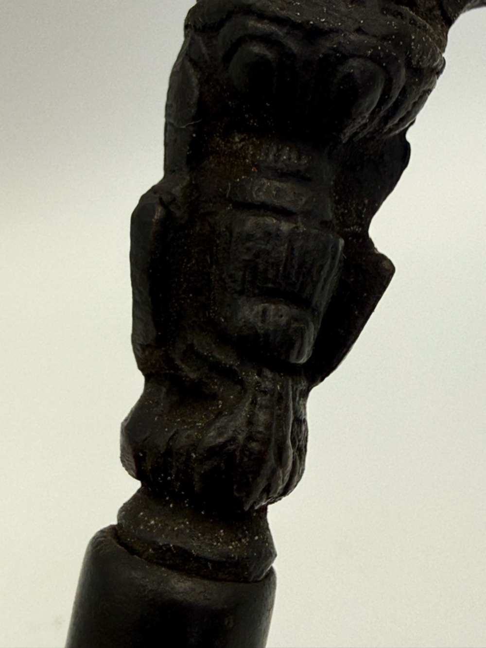 Antique Black Metal Tibetan Buddhist Ceremonial Ritual Prayer Bell - Picture 5 of 8